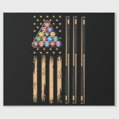 American Flag Pool Player Geschenkpapier (Flach)