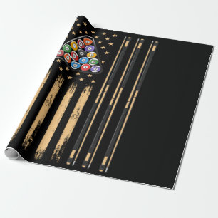 American Flag Pool Player Geschenkpapier