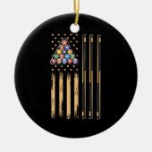 American Flag Pool Player Keramik Ornament (Vorne)
