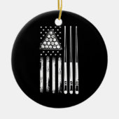 American Flag Pool Player Keramik Ornament (Vorne)