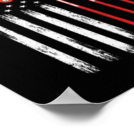 American Flag Pool Player Poster (Ecke)