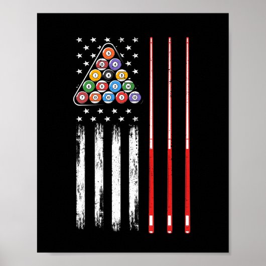 American Flag Pool Player Poster (Vorne)