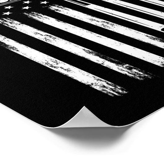 American Flag Pool Player Poster (Ecke)