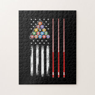American Flag Pool Player Puzzle