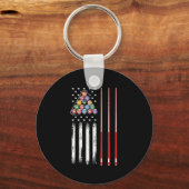 American Flag Pool Player Schlüsselanhänger (Vorderseite)