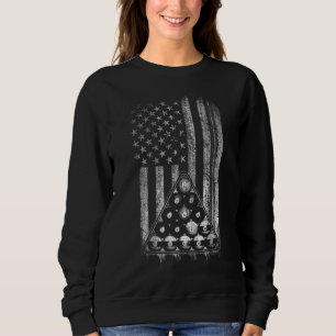 American Flag Pool Player Sweatshirt
