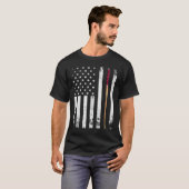American Flag Pool Stick T-Shirt (Vorne ganz)