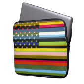 American Flag Pop Art 3 Laptopschutzhülle (Vorderseite Links)