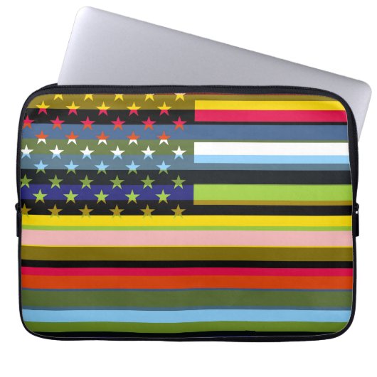 American Flag Pop Art 3 Laptopschutzhülle (Vorderseite)