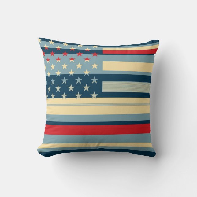 American Flag Pop Art Kissen (Vorderseite)