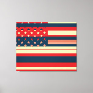 American Flag Pop Art Leinwanddruck