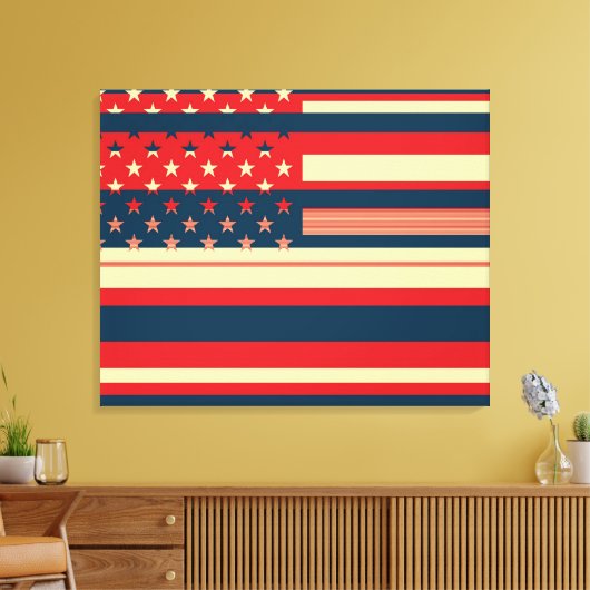 American Flag Pop Art Leinwanddruck (Insitu (Wohnzimmer))
