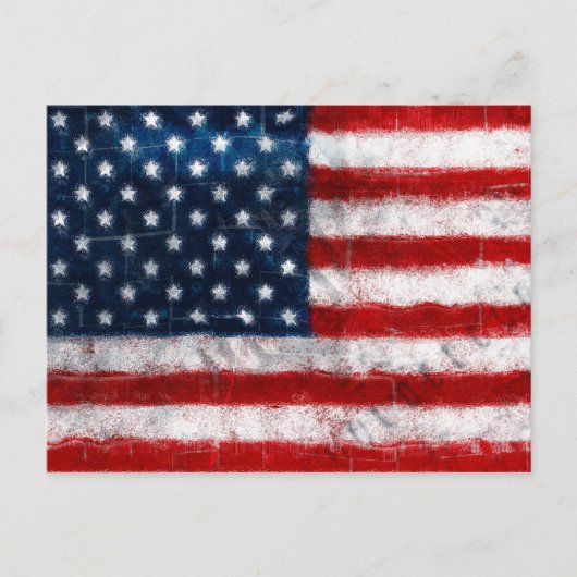 American Flag Portrait Postcard Postkarte (Vorderseite)