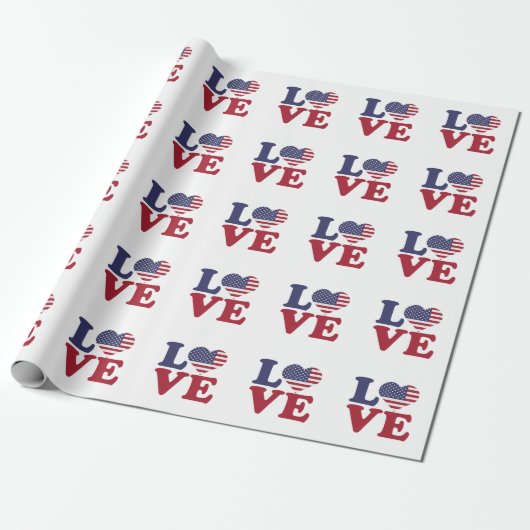 American Flag Post Card Geschenkpapier (Ungerollt)