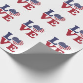 American Flag Post Card Geschenkpapier (Ecke)