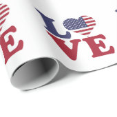 American Flag Post Card Geschenkpapier (Rolleneckpunkt)