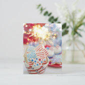 American Flag Post Card Postkarte (Stehend Vorderseite)