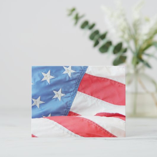 American Flag Post Card Postkarte (Stehend Vorderseite)