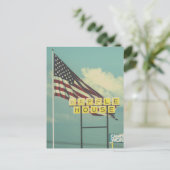 American Flag Post Card Postkarte (Stehend Vorderseite)