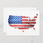 American Flag Post Card Postkarte (Vorne/Hinten)