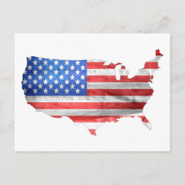 American Flag Post Card Postkarte