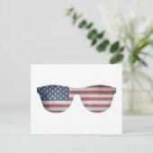 American Flag Post Card Postkarte (Stehend Vorderseite)
