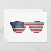 American Flag Post Card Postkarte (Vorne/Hinten)