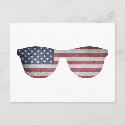 American Flag Post Card Postkarte (Vorderseite)