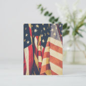 American Flag Post Card Postkarte (Stehend Vorderseite)