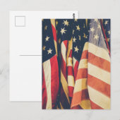 American Flag Post Card Postkarte (Vorne/Hinten)