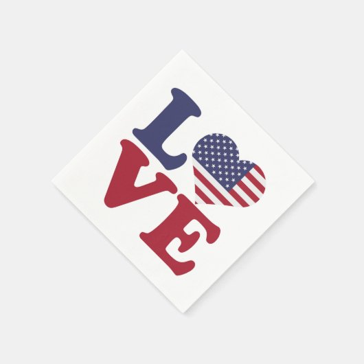 American Flag Post Card Serviette (Ecke)