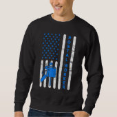 American Flag Postal Worker Delivery Mailman Postm Sweatshirt (Vorderseite)