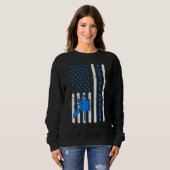 American Flag Postal Worker Delivery Mailman Postm Sweatshirt (Vorne ganz)