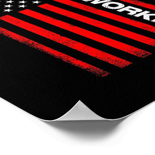 American Flag Postal Worker Patriotic Postman Poster (Ecke)