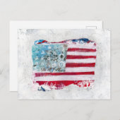 American Flag Postcard - Abstrakte Kunst Postkarte (Vorne/Hinten)