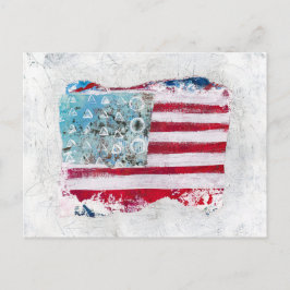 American Flag Postcard - Abstrakte Kunst Postkarte