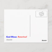 American Flag Postcard Postkarte (Rückseite)