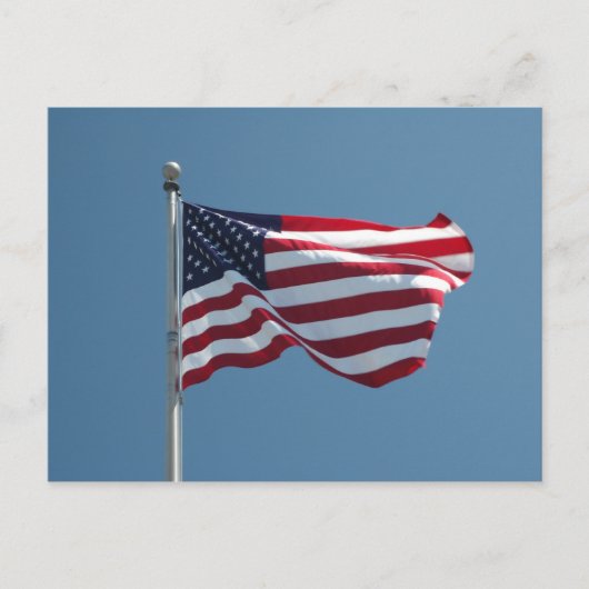 American Flag Postcard Postkarte (Vorderseite)