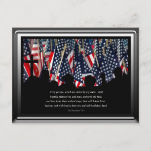 American Flag Postcard Postkarte