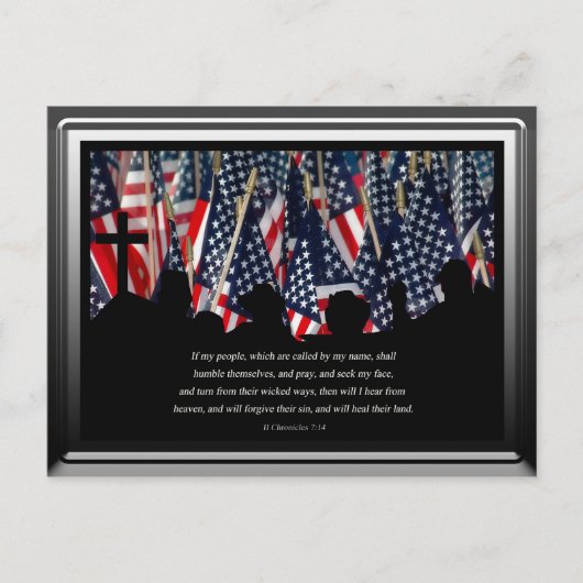 American Flag Postcard Postkarte (Vorderseite)