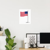 american flag poster (Heimbüro)