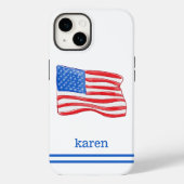 American Flag Preppy Custom Case-Mate iPhone Hülle (Rückseite)