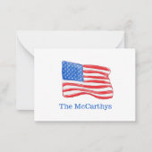 American Flag Preppy Personalisiert Mitteilungskarte (Vorderseite)
