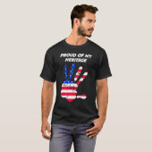 American Flag Printed Palm USA T-Shirt (Vorne ganz)