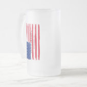 American Flag Proud Grandpa Mattglas Bierglas (Vorderseite Links)