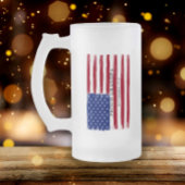 American Flag Proud Grandpa Mattglas Bierglas