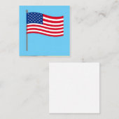american flag quadratische visitenkarte (Vorne/Hinten)