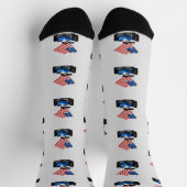 American Flag Race Car Sports Socken (Oben)