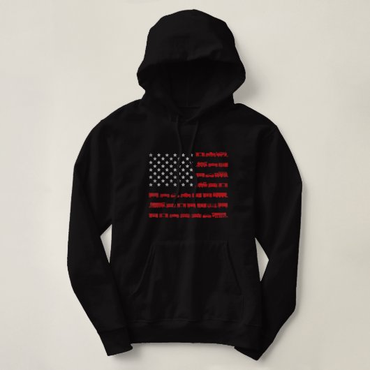 American Flag Railroad Train Gift Hoodie (Design vorne)