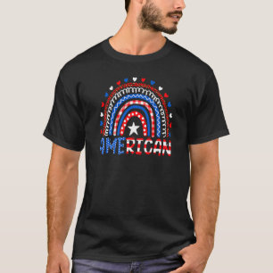 American Flag Rainbow Patriotic 4. Juli Kinder B T-Shirt